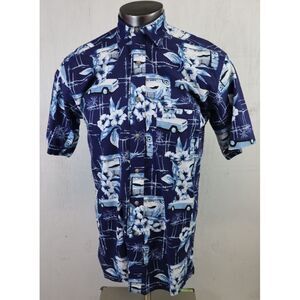 Wrangler Vintage 20X Shirt Cotton Size M Blue Floral Bard Wire Pick‎ Up Trucks